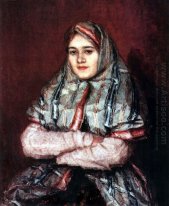 Townswoman Portret van Alexandra IK Yemelyanova Nee Schrader 190