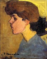 woman s head in profile 1907