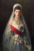 Portrait Of Maria Fyodorovna Born Princess Dagmar Of Denmark Wif