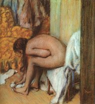 après le bain femme s'essuyant les pieds 1886