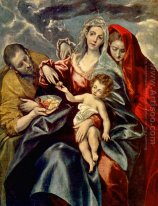 A família santamente com St Mary Magdalen 1595-1600