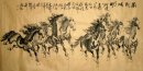 Oito Cavalos Treasures-Antique Papel - Pintura Chinesa