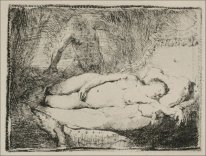 A Woman Lying On A Bed 1658