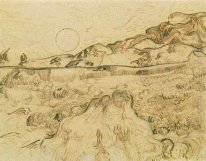 Enclosed Wheat Field With Reaper 1889