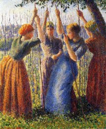 peasant women planting stakes 1891