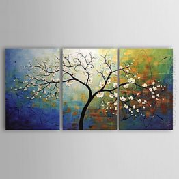 Hand-painted Abstract Oil Painting - Set of 3