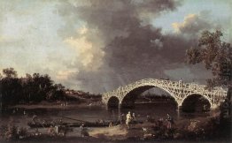 old walton bridge over the thames 1754