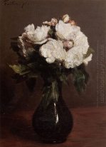 White Roses Dalam Hijau Vas 1871