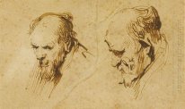 Two Studies Of The Head Of An Old Man