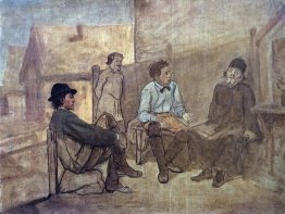 Students Talk With The Monk 1871