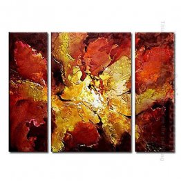 Hand-painted Oil Painting Abstract Oversized Wide - Set of 3