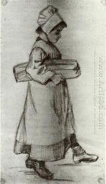 Girl Carrying A Loaf Of Bread 1882