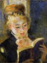 Чтец Молодая женщина, чтение книги 1876