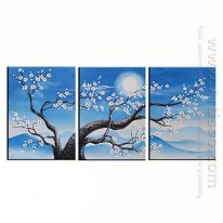 Tangan-Dicat Floral Oil Painting - Set 3