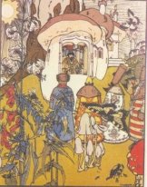 Illustratie van het sprookje de Oorlog Van Paddestoelen 1909 1