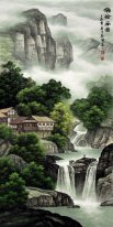 Mountains and waterfall - Chinese Painting