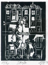 Street (Strasse) from the portfolio Nine Woodcuts