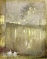 Nocturne Grijs en Goud Gracht 1884
