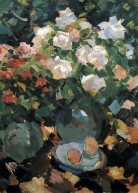 Roses In Blue Brocche 1917