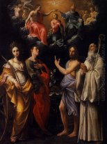 Coronation Of The Virgin With St Catherine Of Alexandria St John