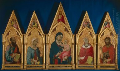 Vierge et l\'Enfant avec des saints (Boston triptyque)