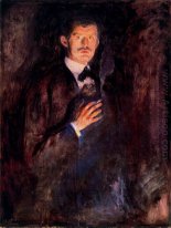 Autoportrait avec cigarette allumée 1895