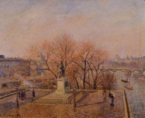 pont neuf the statue of henri iv sunny weather morning 1900