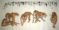 Tiger-Fab Five - Chinese Painting