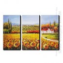 Dipinte a mano olio pittura di paesaggio - set di 3 1211-LS0226