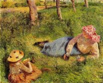 the snack child and young peasant at rest 1882