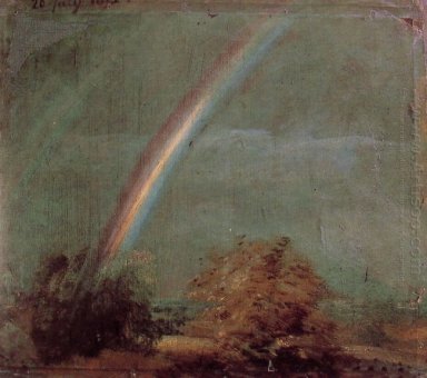 Landschap met een dubbele regenboog 1812