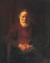 Portrait d'un vieil homme en rouge 1654 1