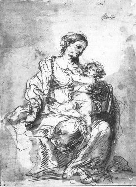 Vierge et l\'Enfant 1680 1