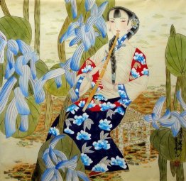 Mooie Dame - Chinees schilderij Mooie Dame - Chinees schilderij