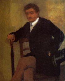 seated young man in a jacket with an umbrella