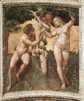 Stanza делла Segnatura Потолок: Адам и Ева [деталь: 1]