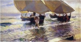 The Arrival Of The Boats 1907