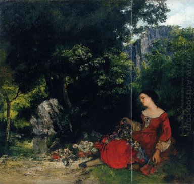 Wanita Dengan Garland 1856