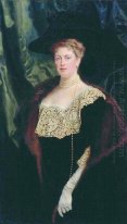 Portrait Of An Unknown Lady In A Black Kerchief With A Lacy Coll