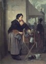 Organ Grinder In Paris 1864