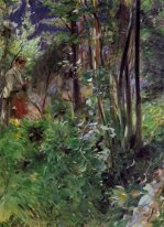 Une femme dans une forêt