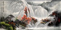 Mountain, Waterfall - Chinese Painting