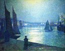 Maanlicht Nacht In Boulogne