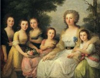 Portrait of Countess A S Protasova with Her Nieces