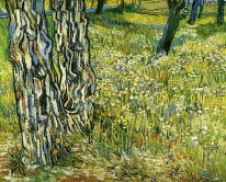 Tree Trunks In The Grass 1890