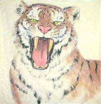 Tijger - Chinees schilderij