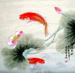 Fish&Lotus - Chinese Painting Fish&Lotus - Chinese Painting