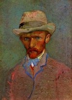 Self Portrait With Gray Felt Hat 1887