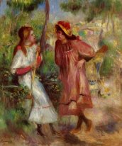 Two Girls In The Garden At Montmartre 1895