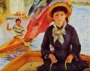 Каноэ молодая девушка в лодке 1877